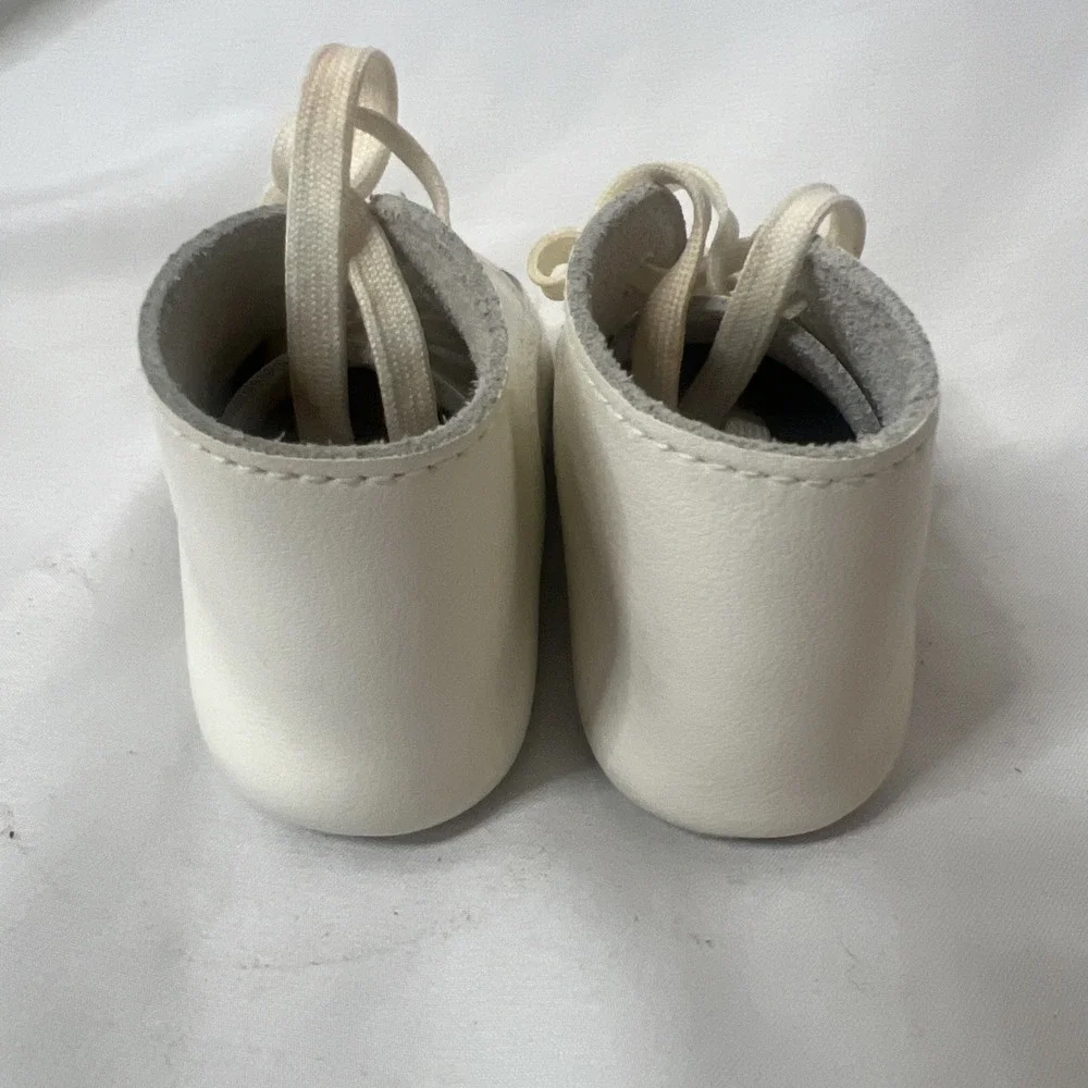 Wee Walker Soft Soles‎ Sz 1 White Shoes Infant Baby 6 Wks - 3 Months